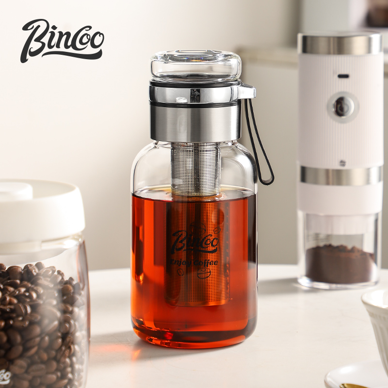 Stainless Steel Strainer - Bincoo 투명 커피 컵, 긴 필터,
