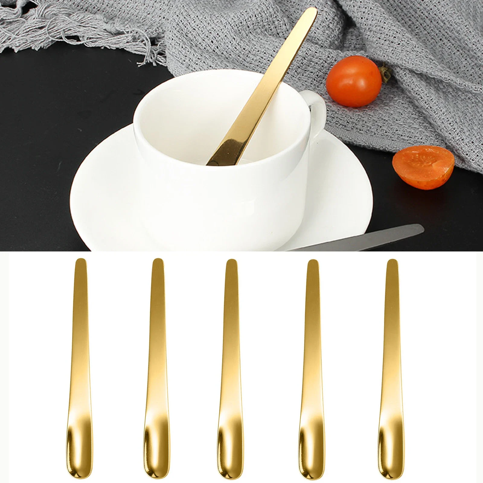 Kitchen Gadgets Blender - 디저트용 스테인레스 스틸 커피 스푼 플랫