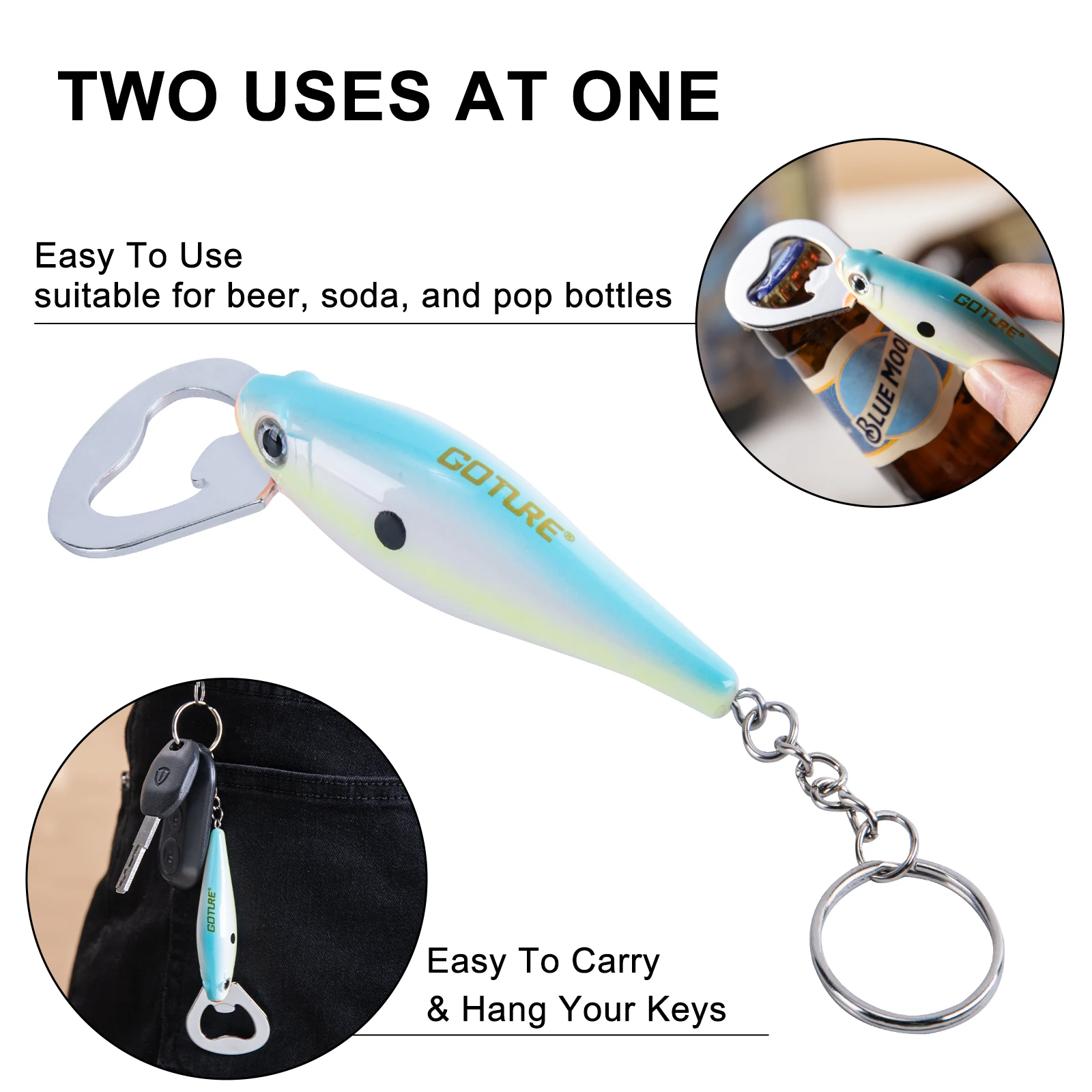 Goture 낚시 루어 병따개, 탄소강 물고기 패턴,  - Quirky Kitchen Gadgets 리뷰 및 가격
