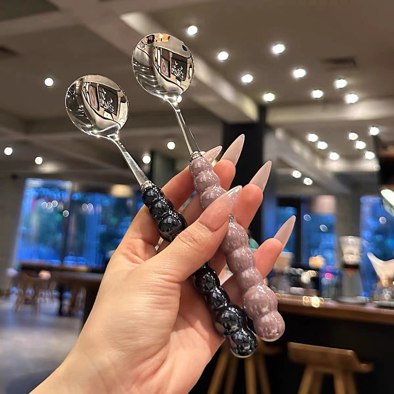 진주 손잡이 숟가락 스테인리스 스틸 교반 숟가락, 아이 - Quirky Kitchen Gadgets 리뷰 및 가격