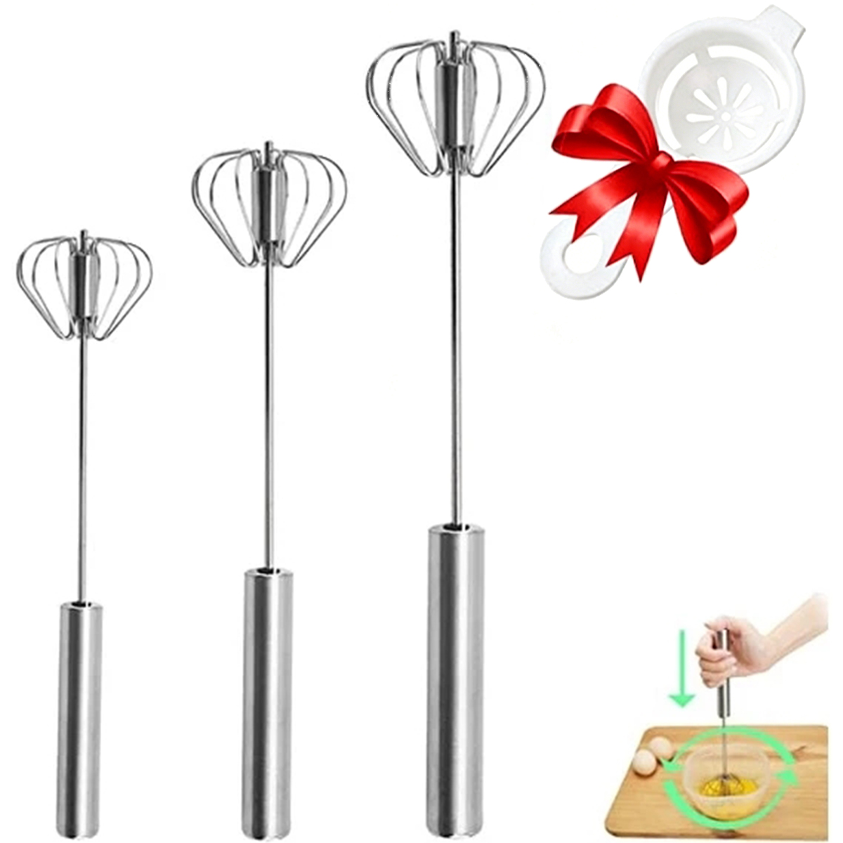 1/3pcs 스테인레스 스틸 계란 거품기 간편한 계란  - Kitchen Gadgets Blender 리뷰 및 가격
