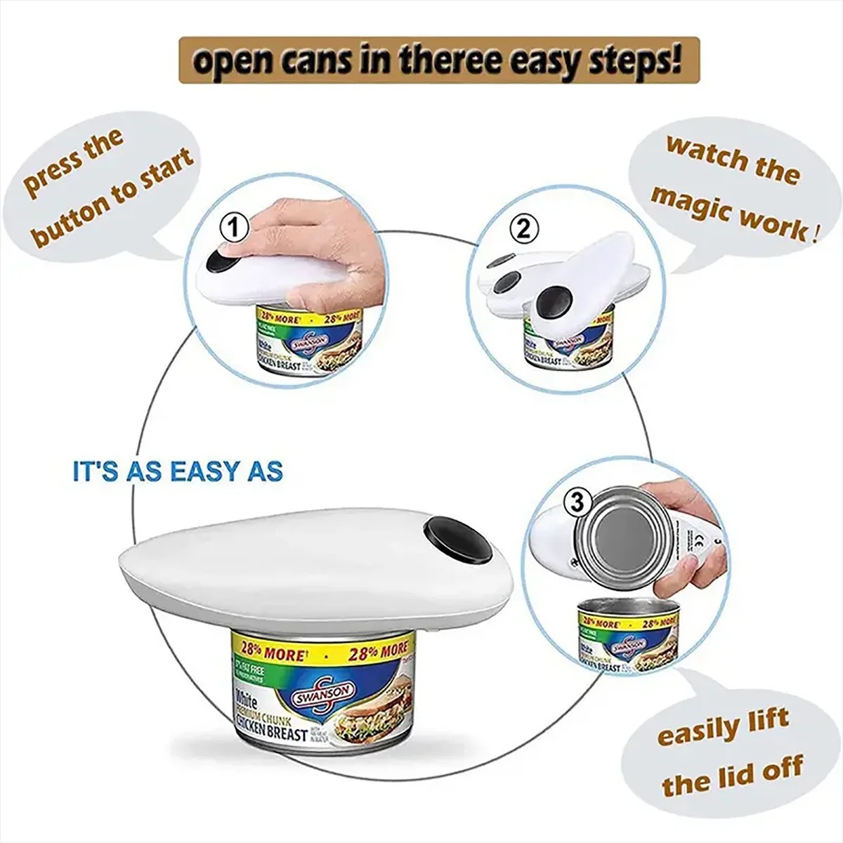 전기 자동 병따개 고출력 깡통 개봉기 날카로운 모서리  - Kitchen Gadgets Machine 리뷰 및 가격