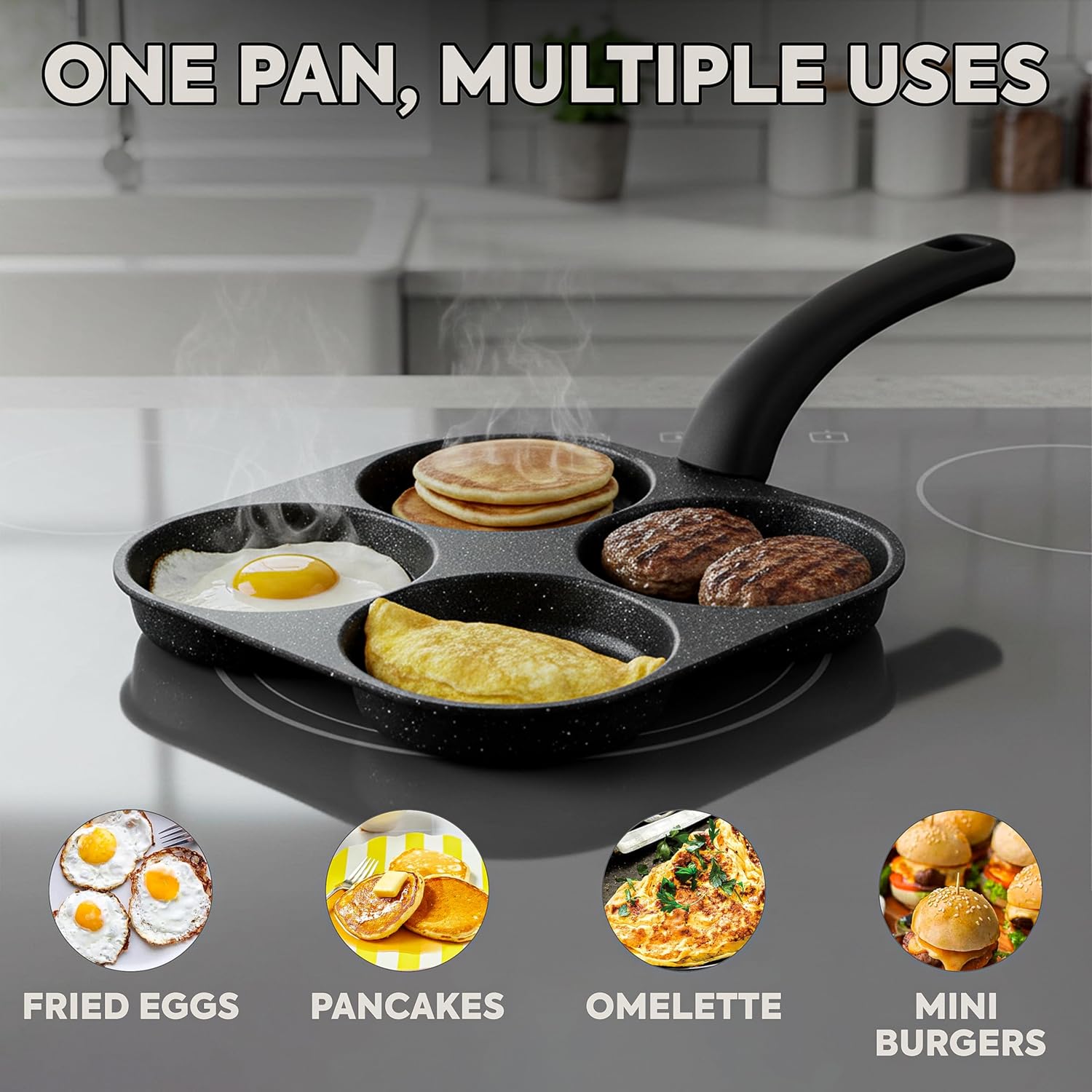 계란 프라이팬 논스틱 팬케이크 팬 4컵 조리기구 팬케이 - Cast Iron Skillet 리뷰 및 가격